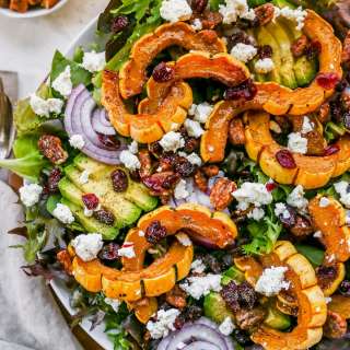 Maple Roasted Delicata Squash Salad
