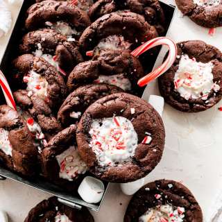 Peppermint Mocha Marshmallow Cookies