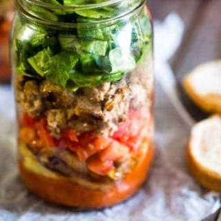 Turkey Burger Mason Jar Salad Recipe (GF + High Protein + Super Simple)