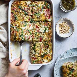 Easy Low Carb Keto Breakfast Casserole with Sausage