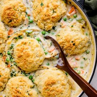 Chicken Pot Pie with Biscuits