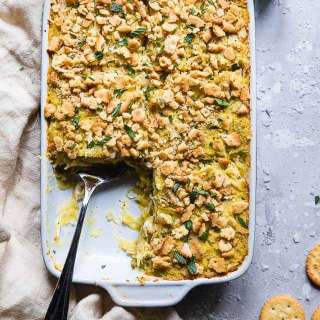 Healthy Chicken Noodle Casserole with Spaghetti Squash
