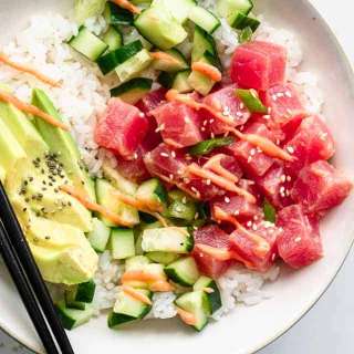 Spicy Ahi Tuna Poke Bowl Recipe