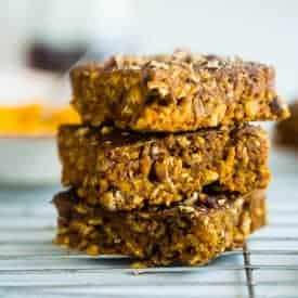 Pumpkin Oatmeal Breakfast Bars In the Slow Cooker