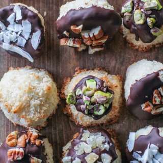 Chocolate Dipped Coconut Macaroons