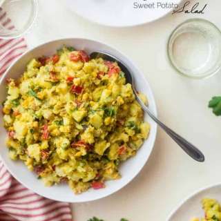 Vegan Sweet Potato Salad with Avocado Dressing