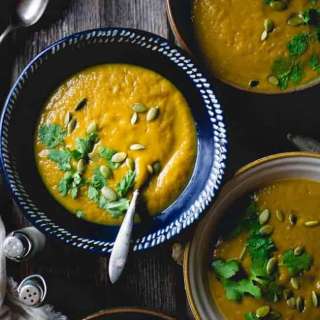 Moroccan Roasted Acorn Squash Soup