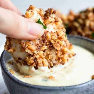 Almond Crusted Chicken Bites with Honey Mustard Dip