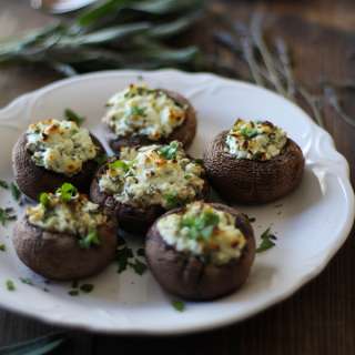 Herb and Goat Cheese Stuffed Mushrooms