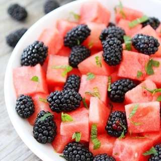 Watermelon, Blackberry, and Mint Salad