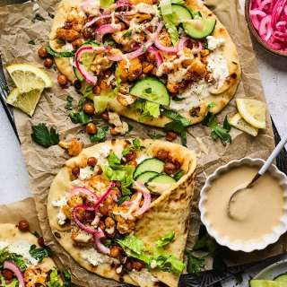 Roasted Cauliflower Chickpea Wraps