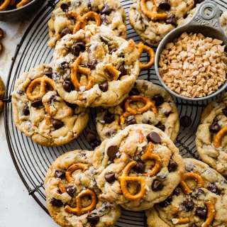 Pretzel Toffee Chocolate Chip Cookies
