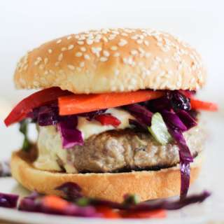 Thai Turkey Burgers with Curry Yogurt Sauce