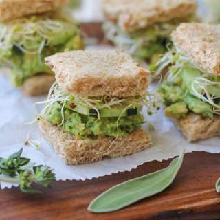 Mashed Avocado Finger Sandwiches