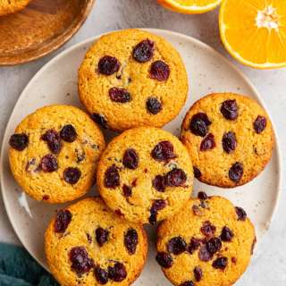 Almond Flour Cranberry Orange Muffins