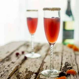 Orange Cranberry Cocktail with Champagne