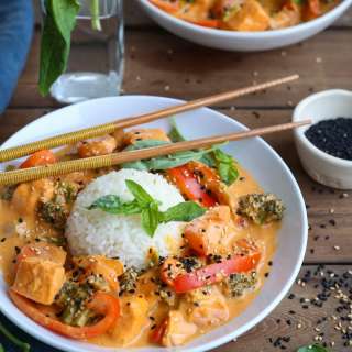 Red Curry Salmon and Vegetables
