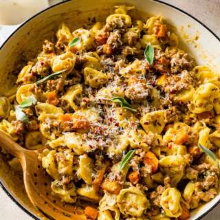 Creamy Tortellini with Butternut Squash & Sausage