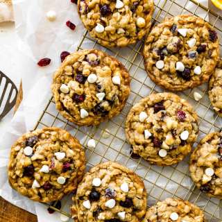 Cranberry Orange White Chocolate Oatmeal Cookies
