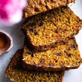 Turmeric-Oat Flour Bread with Chocolate Chips