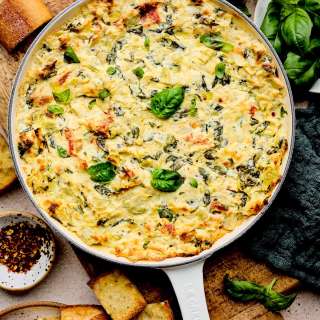 Spinach Artichoke Sun-Dried Tomato Dip