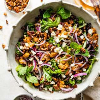 Roasted Cauliflower Date Pecan Salad