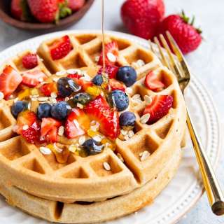 Oatmeal Protein Waffles