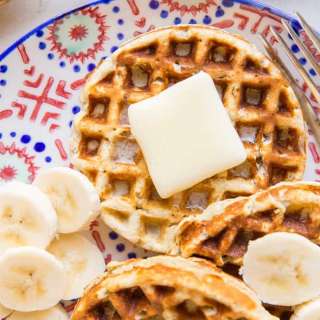 4-Ingredient Banana Waffles