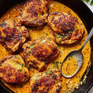 Skillet Chicken Thighs Recipe