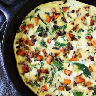 Sweet Potato, Kale, and Goat Cheese Frittata