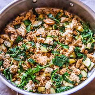Zucchini and Ground Turkey Skillet