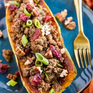 Stuffed Delicata Squash with Ground Beef