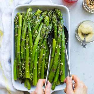 Easy Blanched Asparagus Recipe with Maple Dijon Vinaigrette