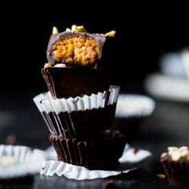 Pumpkin Edible Cookie Dough Cups with Kettle Corn