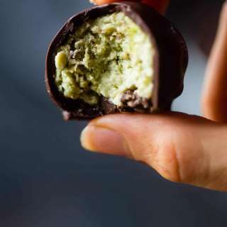 Mint Avocado Cheesecake Truffles