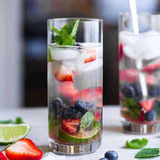 Coconut-Blueberry Mojito Recipe With Strawberries