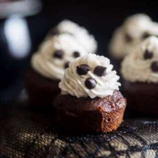Spooky Mini Banana Cupcakes with Chocolate