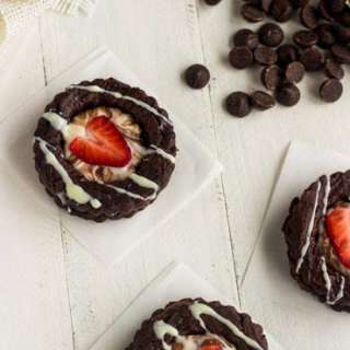 Gluten-Free Brownie Sandwiches With Strawberry Cheesecake Filling {Butter-Free}