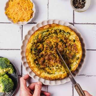 Broccoli-Cheddar Quiche