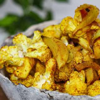 Roasted Curried Cauliflower