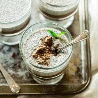 Mint Chia Pudding Recipe With Brownie Bottom