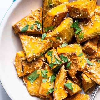 Oven-Roasted Kabocha Squash With Peanut Sauce