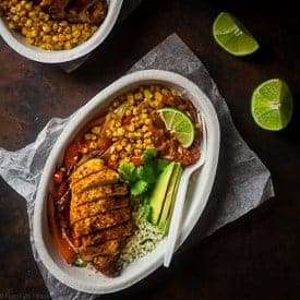 Homemade Chipotle Burrito Bowl With Chicken