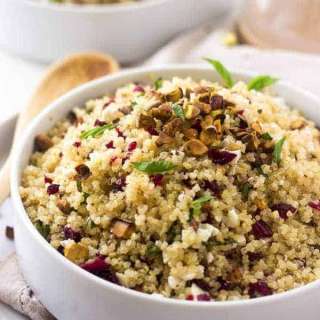 Healthy Crunchy Quinoa Salad (with Pistachios)