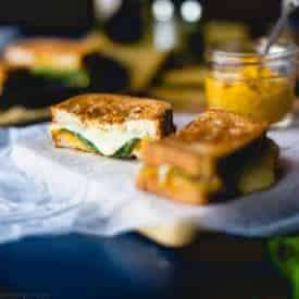 Gluten Free Grilled Cheese Hummus Sandwich With Pumpkin