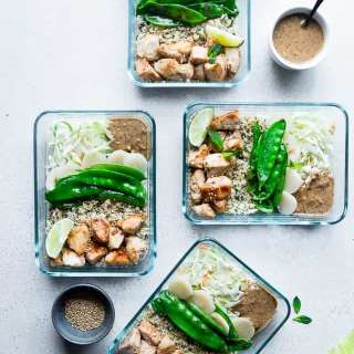 Chicken Satay Meal Prep Bowls