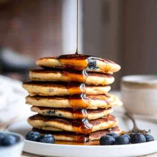 Whole-Wheat Blueberry Pancakes with Ricotta