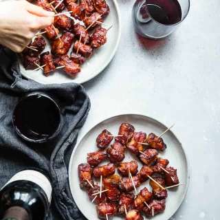 Bacon-Wrapped Pineapple Bites With Sweet-and-Sour Sauce