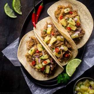 Green Curry Pork Tacos With Pineapple Salsa