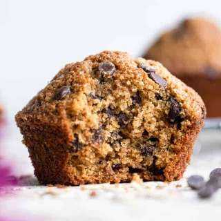 Oat Flour Chocolate Chip Muffins